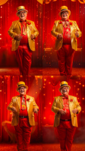 releitura do personagem chacrinha feito através de Inteligencia Artificial Generativa 