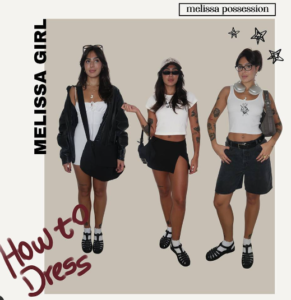 três meninas jovens posando para foto exemplificando tendências de design 